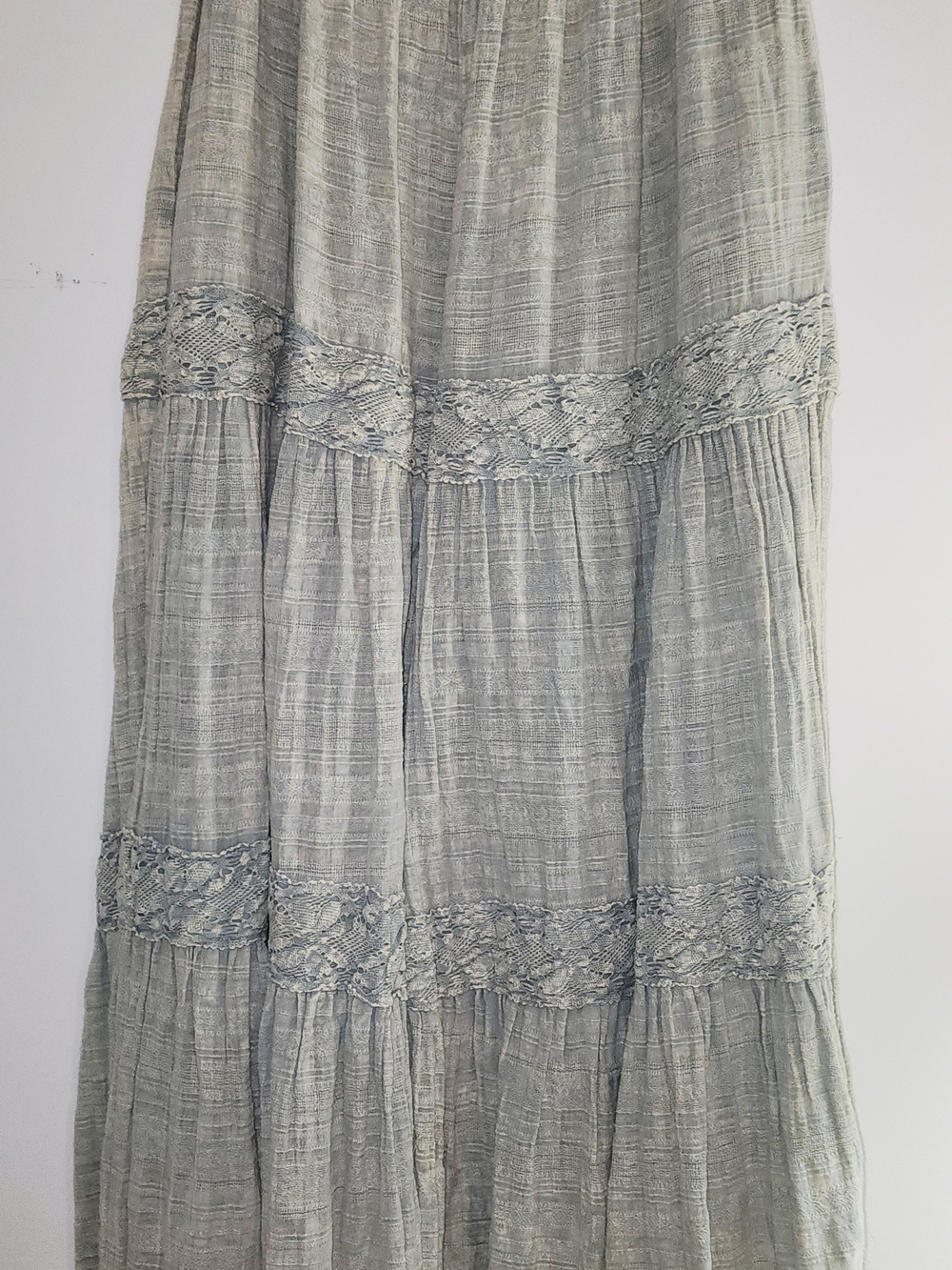 OLI & HALI Light Green Tiered Wide Leg Pants with Lace Trim Size Xl